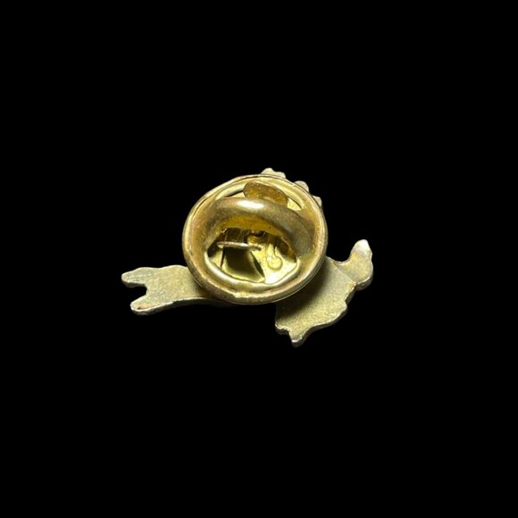 Prancing Reindeer Mini Enamel Brooch Pin Vintage - Picture 3 of 4